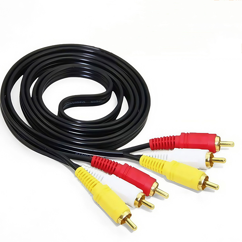 Cavo AV audio video composito da 3 RCA a 3 RCA Spina maschio-maschio Collega TV Telecamere DVD Vendita calda: 5m