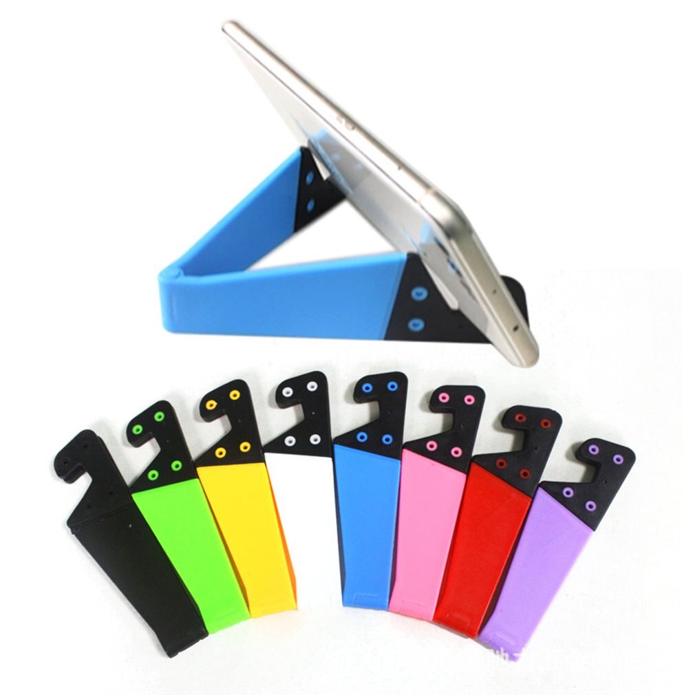 Low price Universal Desktop Folding V-shaped Mobile Phone Stand Colored V-shaped Lazy Stand Base