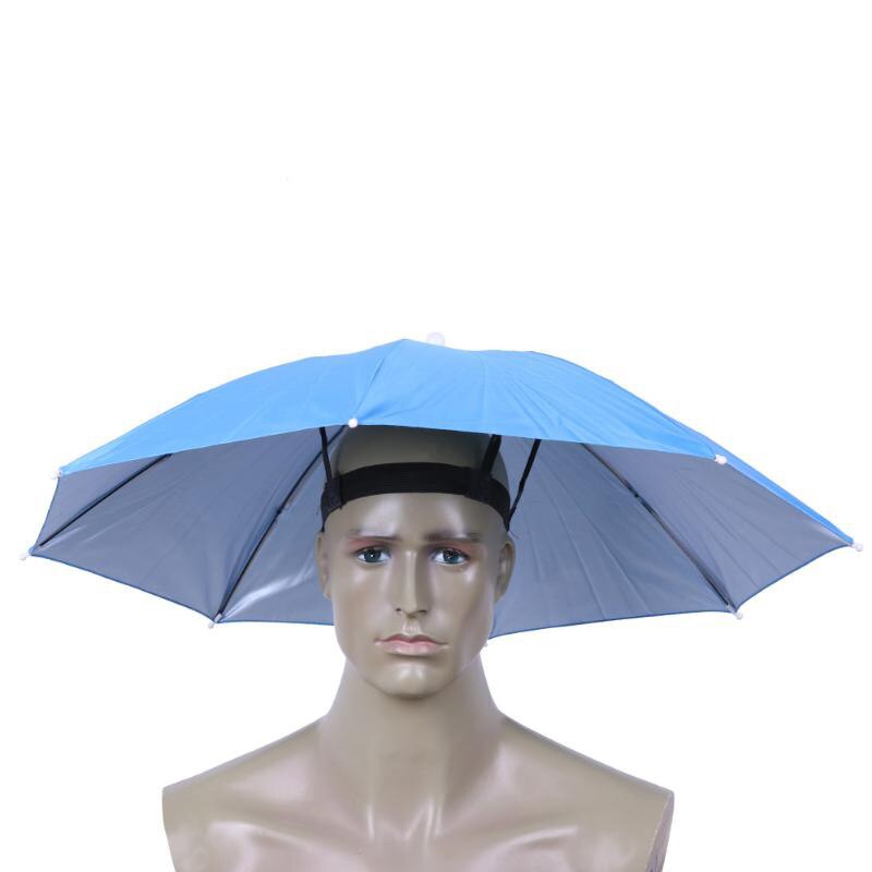 Tragbare Outdoor Sport 69 cm Regenschirm Hut Kappe Klapp Frauen Männer Regenschirm Angeln Wandern Golf Strand Headwear Freisprecheinrichtung Regenschirm