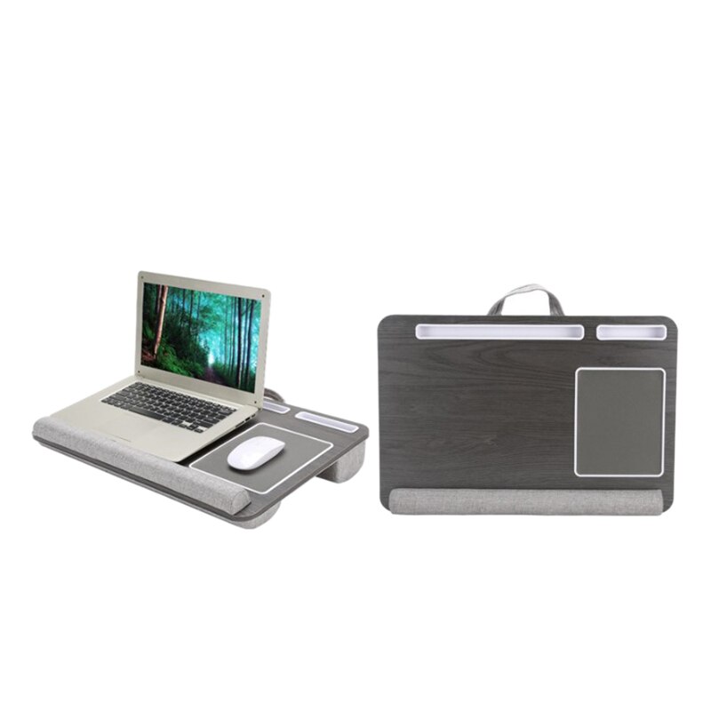 Multi-Funktion Stand Laptop Tisch Stehen Runde Tisch Massivholz Bein Faul Tisch Gebaut-in Maus Pad und handgelenk Pad