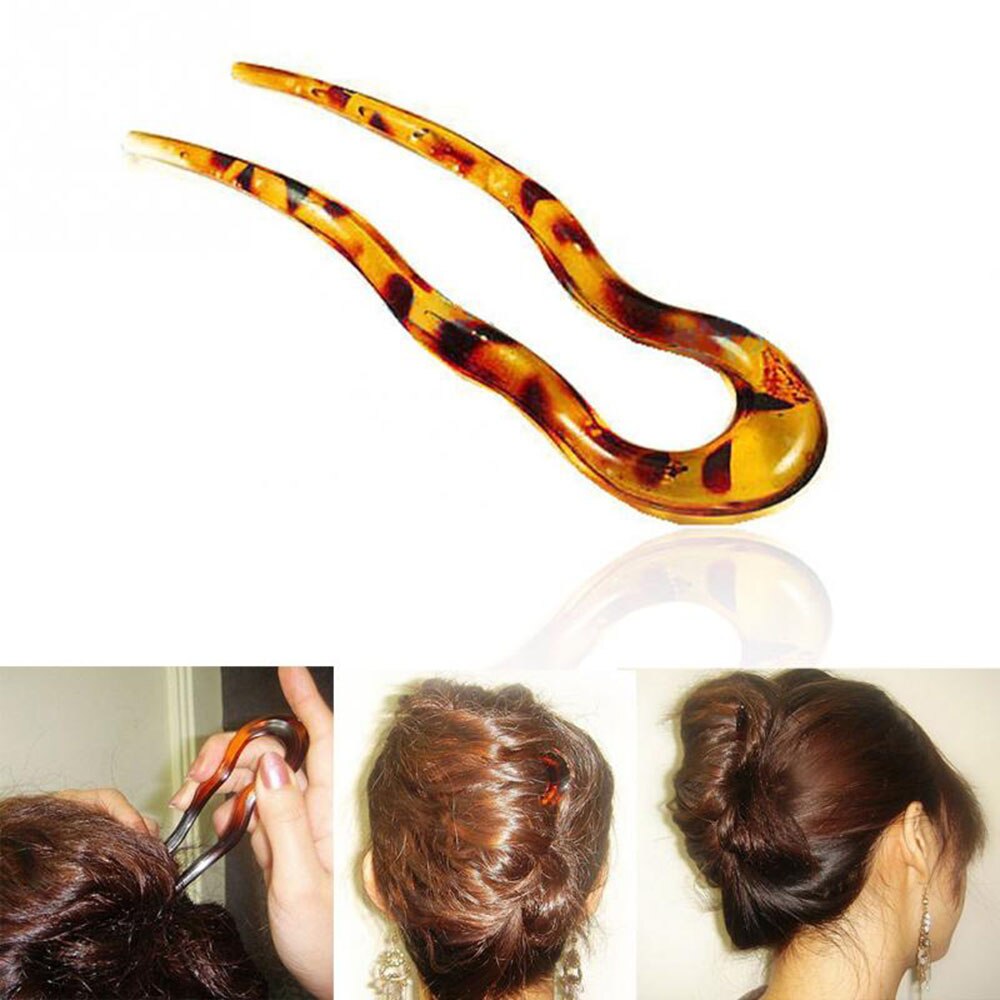 Pinzas para el pelo en forma de U, tenedores de plástico simples y convenientes, herramienta de peinado, horquillas, decoración mágica para el pelo, novedad de