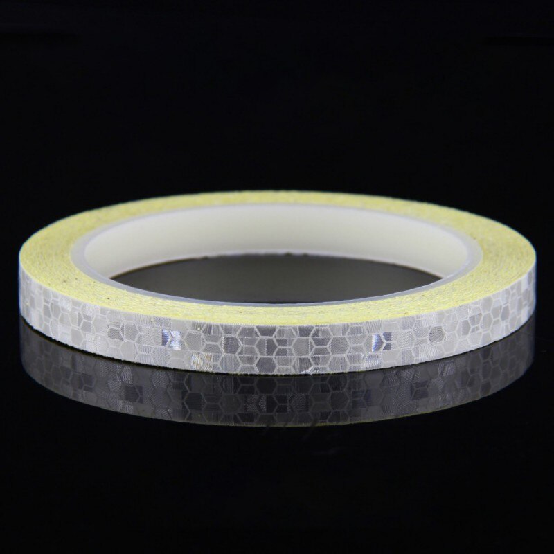 1cmx8m/2cmX8cm Bike Reflective Stickers Cycling Fluorescent Reflective Tape MTB Bicycle Safety Decor Luminous Body Sticker