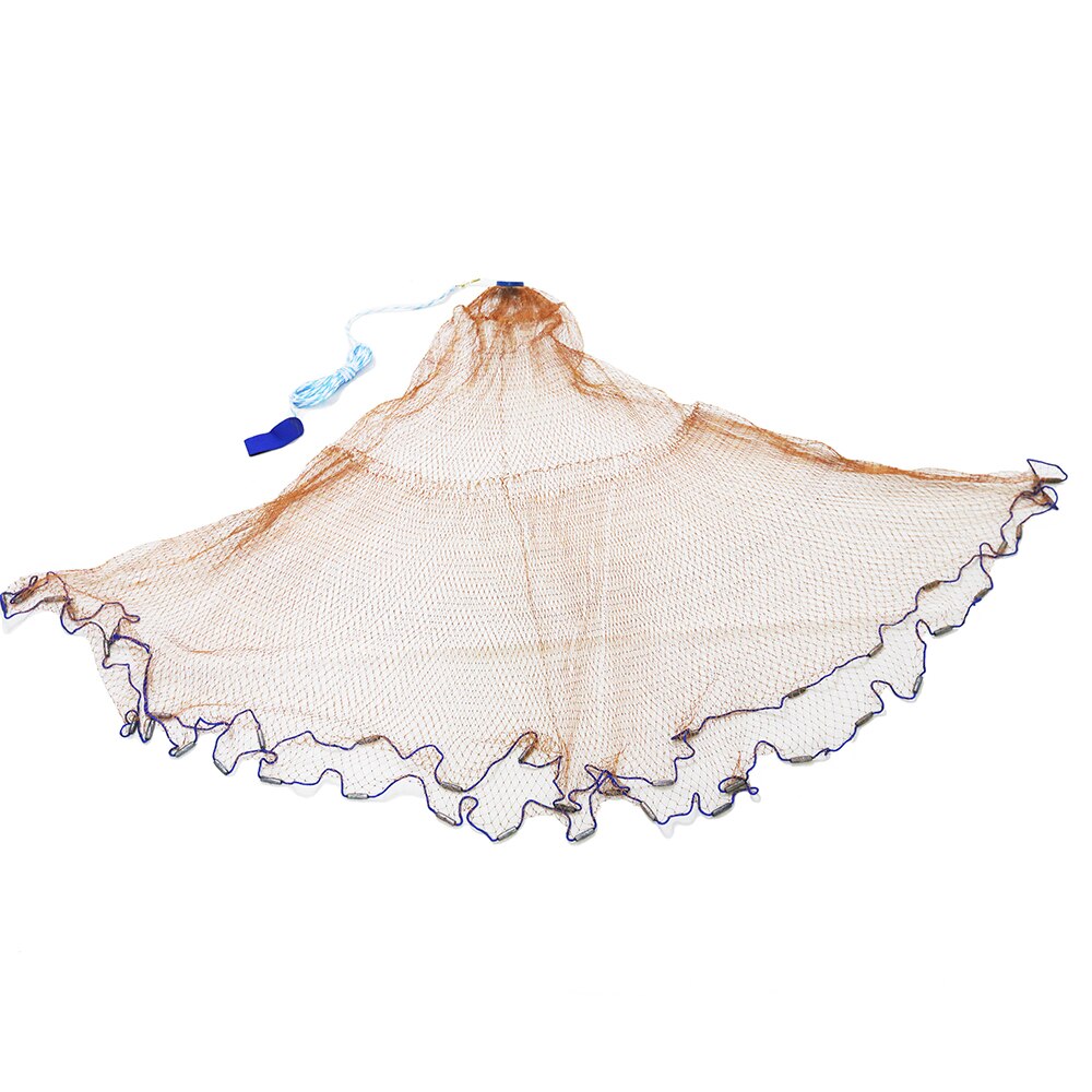 Lawaia Multifilament Line with Lead Sinker Cast Net Fish Network Outdoor Hand Throw Fishing Trap Network