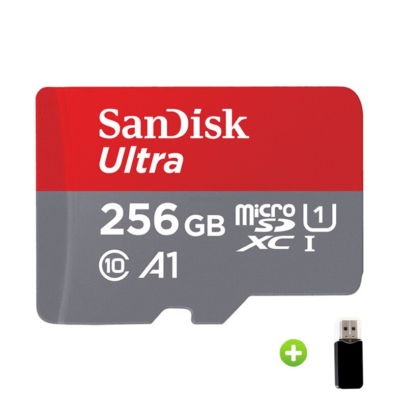 SanDisk Speicher Karte 64G 128G 16G SDHC EVO plus MicroSD Micro SD C10 4K TF Trans flash 32 GB Klasse 10 Telefon Karten für go pro: 256GB-Card Reader