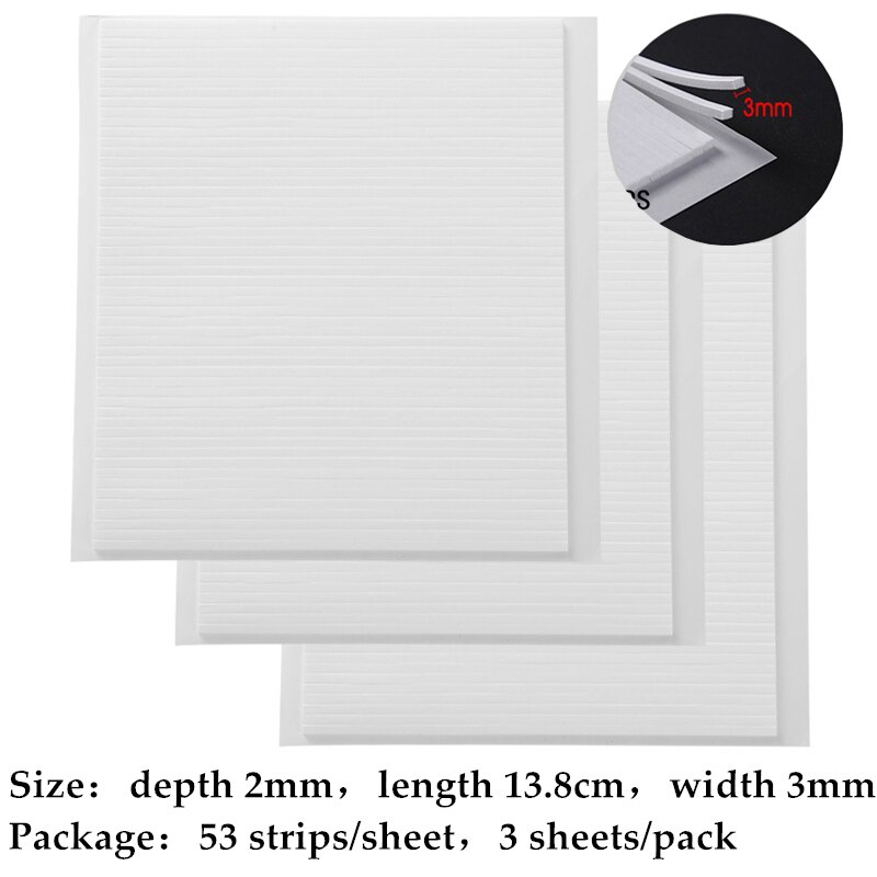 3PCS 3D Double-sided Foam Dots Hexagon Foam Strips Adhesives for DIY Shaker Card Making Scrapbooking Craft Supplies: TT232