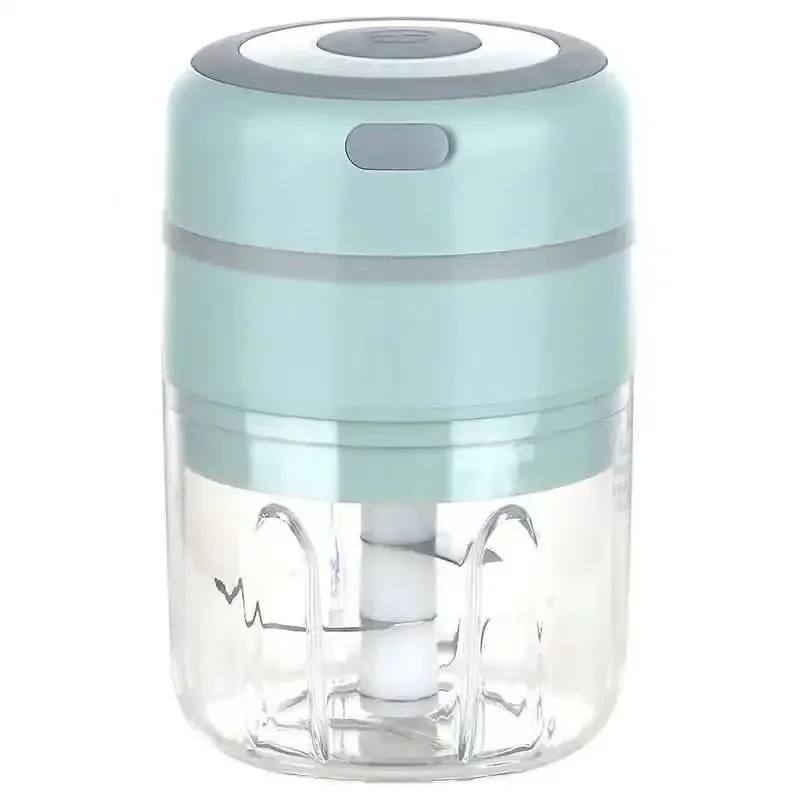300ML elektryczny rozdrabniacz do czosnku USB ładowanie żywności warzywa mięso kruszarka ze stali nierdzewnej Mini Chili czosnek Masher gadżety kuchenne: Czerwony
