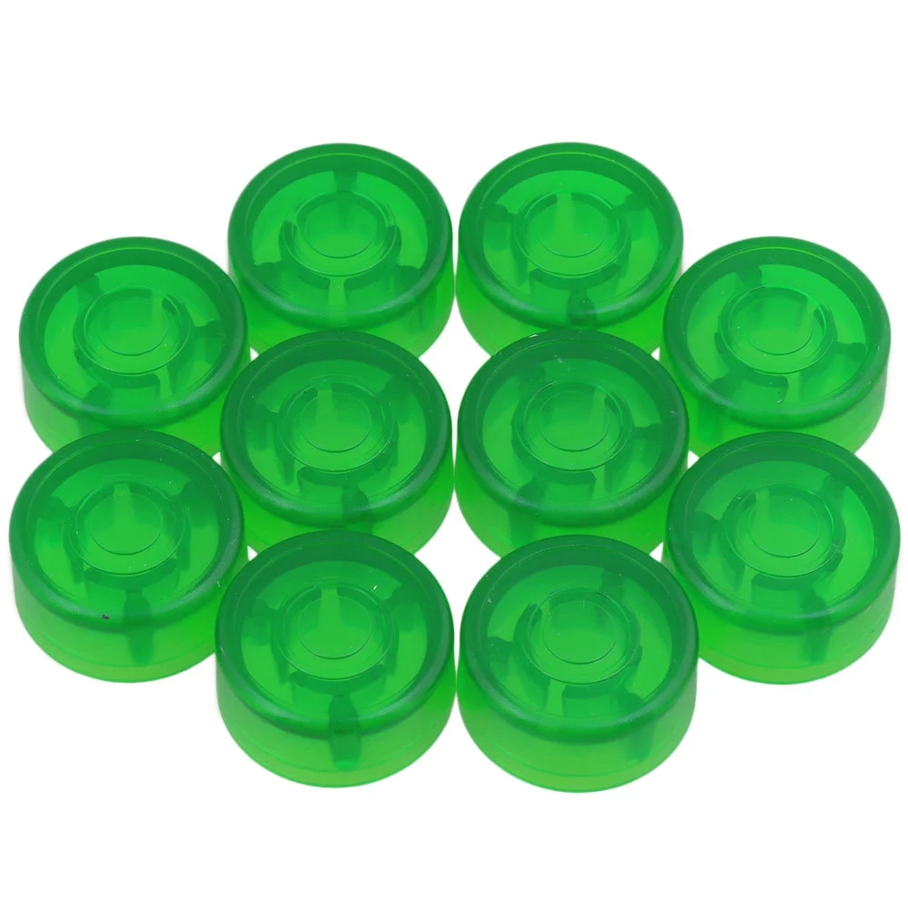 Electric Guitar Effects Parts Switch Pedal Cap Blue Set of 10 Plastic: Yellow