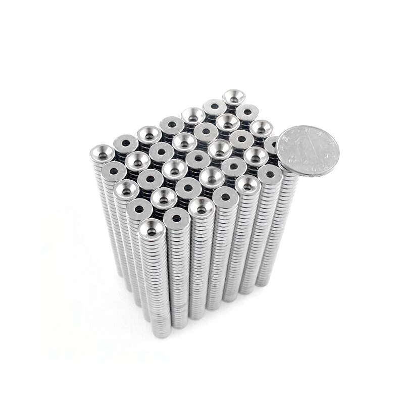 50/100/200 Uds. Agujero de 10x3mm: imanes avellanados de neodimio de 3mm imanes de neodimio de 10x3-3mm con agujero 10*3-3mm