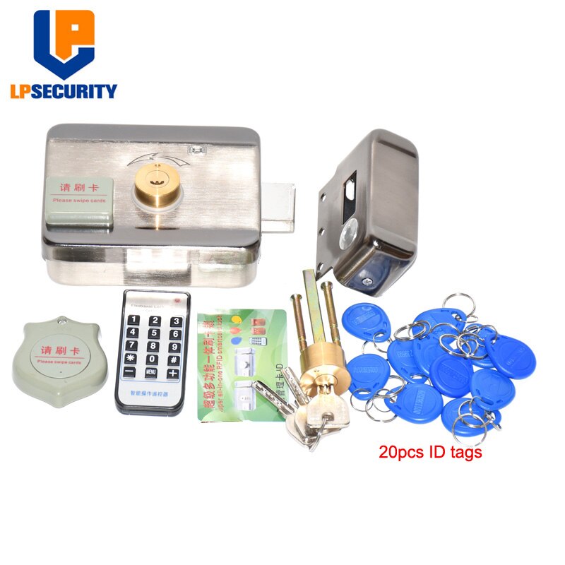Système de contrôle d'accès de porte et de porte, dc 12v, verrouillage électronique RFID intégré avec 100 pièces d'étiquettes d'identification en option