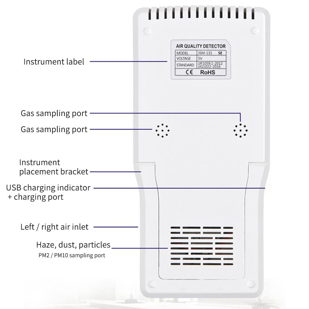 Air Monitor Accurate Measuring Air Tester Detector Home Office LED Screen PM 2.5 Sensor