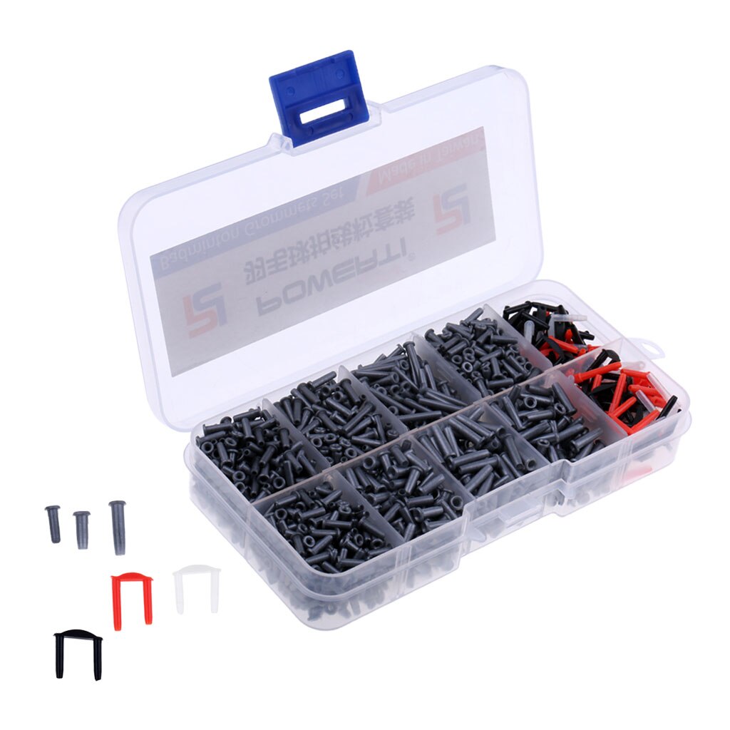 1 caja/1500 piezas Universal raqueta de bádminton arandelas para raqueta ojetes reemplazo Stringing accesorios equipo de engranajes: Silver Gray as desc