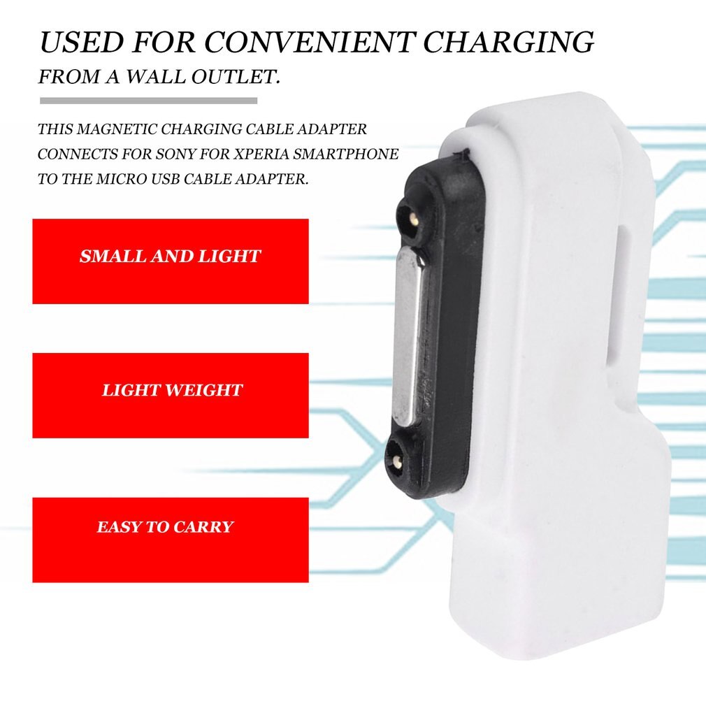 Micro USB To Magnetic Charging Charger Dock Adapter For Sony Xperia Z1/Z2/Z3 Portable Light Weight Convenient Carry