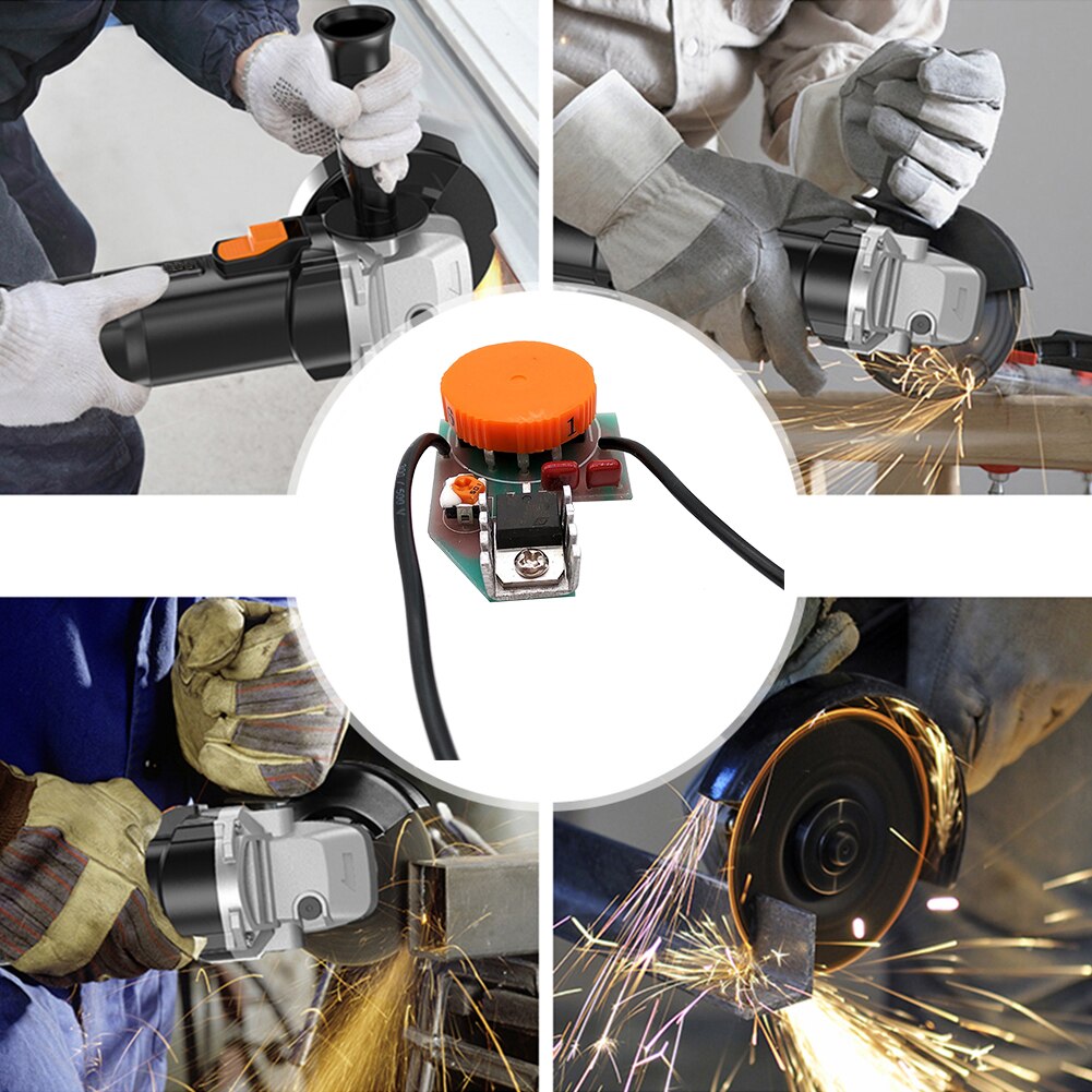 High Power 250V 12A Angle Grinder Switch Speed Controller Knob Switches Power Tools for Under 1600W Electric Hammer Polishing Ma