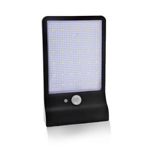 Solar Lamp Outdoor Led Light PIR Motion Sensor LED Solar Power Wall Street Garden Light Security Spotlight Waterproof Decoration: Black Without Pole