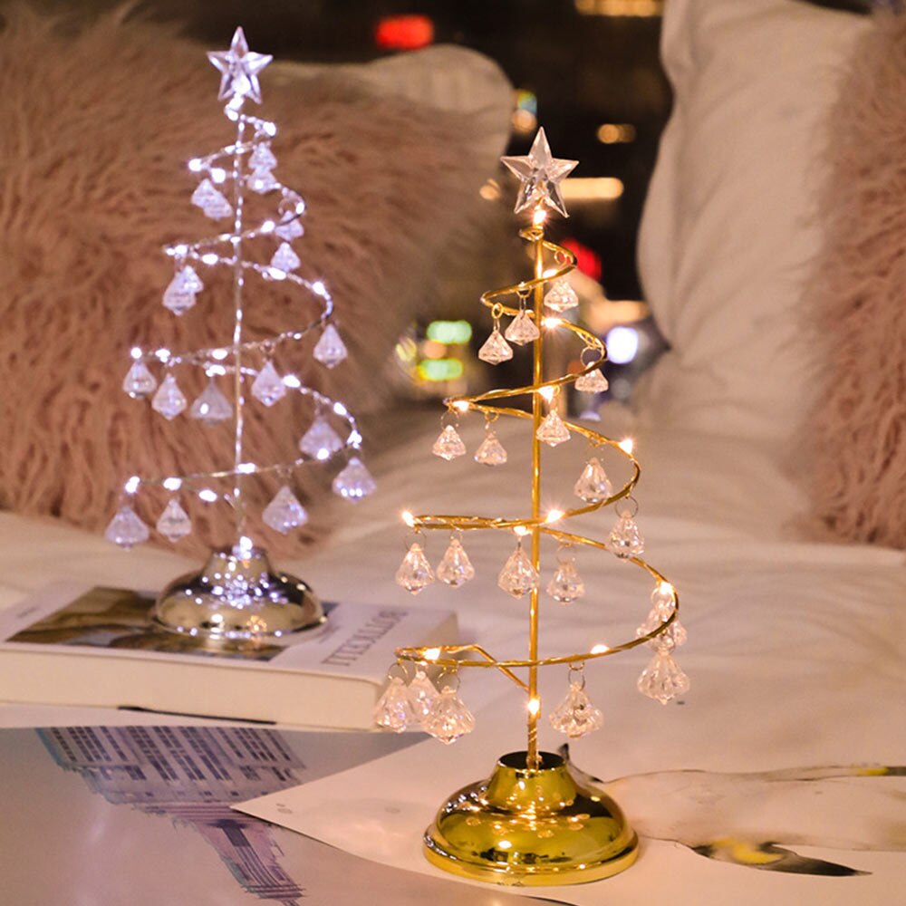 Jaar Led Night Lights Crystal Led Hanger Lights Fairy Woonkamer Decor Tafel Bureau Lamp Kerstboom Verlichting voor Thuis