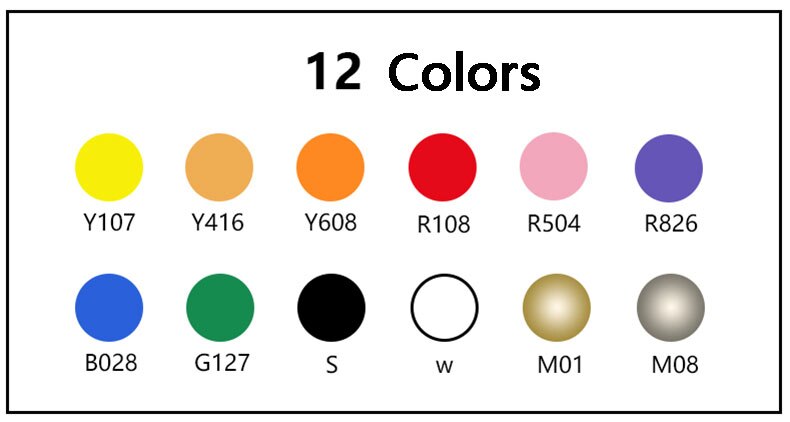 Ohuhu Acrylic Marker Pens - 24 Fine Tips & 24 omkeerbare punten (Chisel en round) - totaal 48 markers in etui | Be Creative Shop