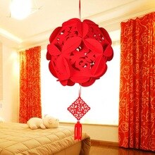 Beautiful Chinese Red Lantern Hanging Spring Festival Home Decoration Good Luck Chinese Lantern Lucky Lantern Assembly 3D