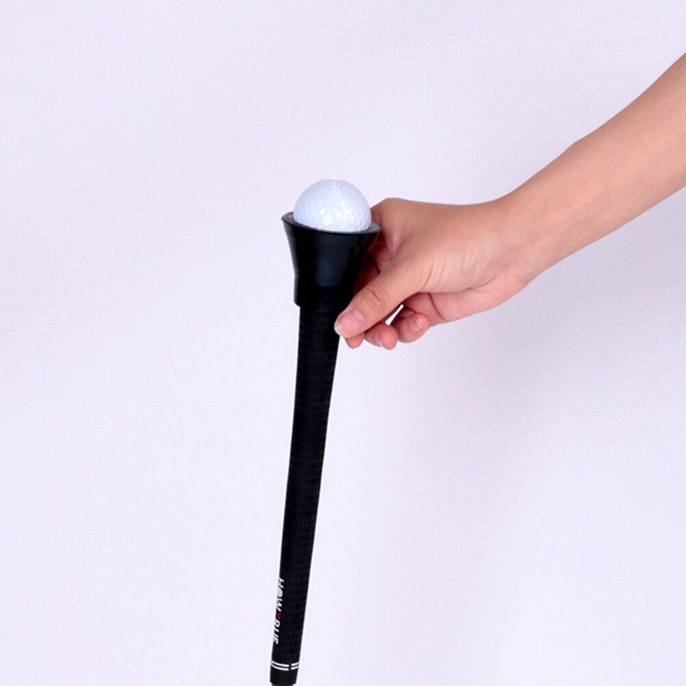 Durable Golf Rubber Ball Pick-Up Cup Tool for Golf Putter Grip (Black)