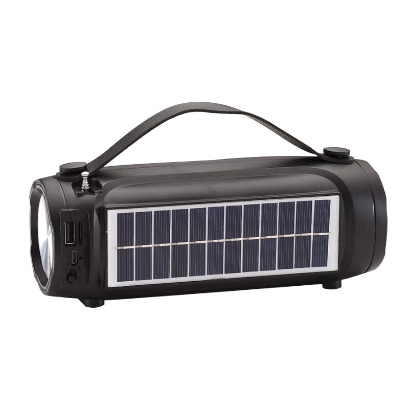 NNS NS-S8A Bluetooth haut-parleur FM Radio Portable lecteur Mp3 extérieur avec 1W panneau solaire Support USB TF carte AUX lampe de poche LED