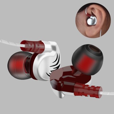 3,5mm Sport Kopfhörer verdrahtet Super Bass Headset Ohrhörer Mit Mikrofon Hände Frei Headset Für Samsung Xiaomi Telefon äh *: Silber-