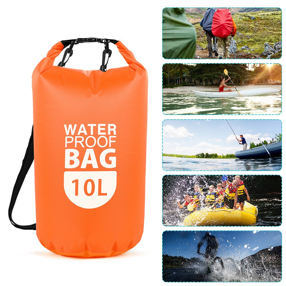 10L Pvc Droog Waterdichte Drijvende Zak Roll Top Dry Bag Water Sport Opbergtas Lichtgewicht Dry Sack Rivier Trekking Tassen