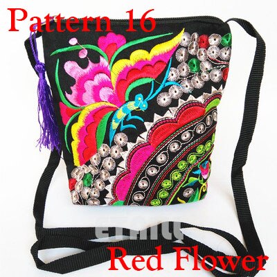 Chinese Nationale Etnische Stijl Messenger Bag Vintage Bloemen Geborduurde Leuke Canvas Crossbody Tas Meisjes Kleine Telefoon Tassen