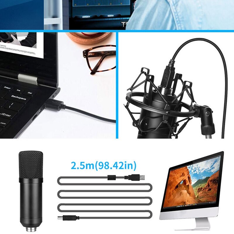 Microphone Cardioid Condenser Microphone 192KHz / 24Bit High Sampling Rate Computer Microphone