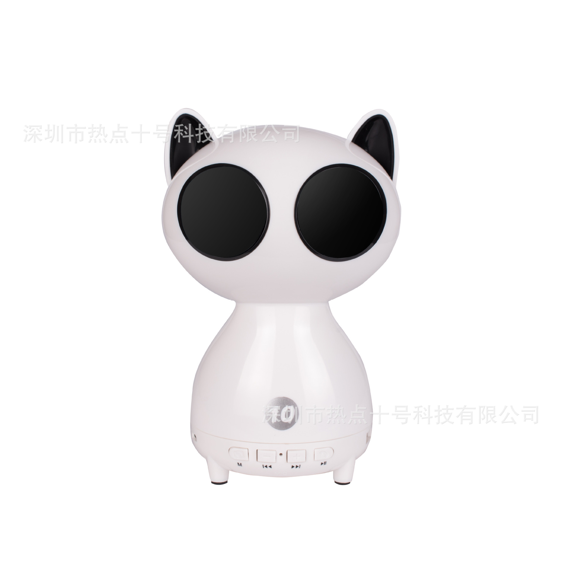 Braziliaanse Kat Pop Cartoon Draagbare Audio Card Usb Flash Disk Computer Draadloze Bluetooth Speaker: Black