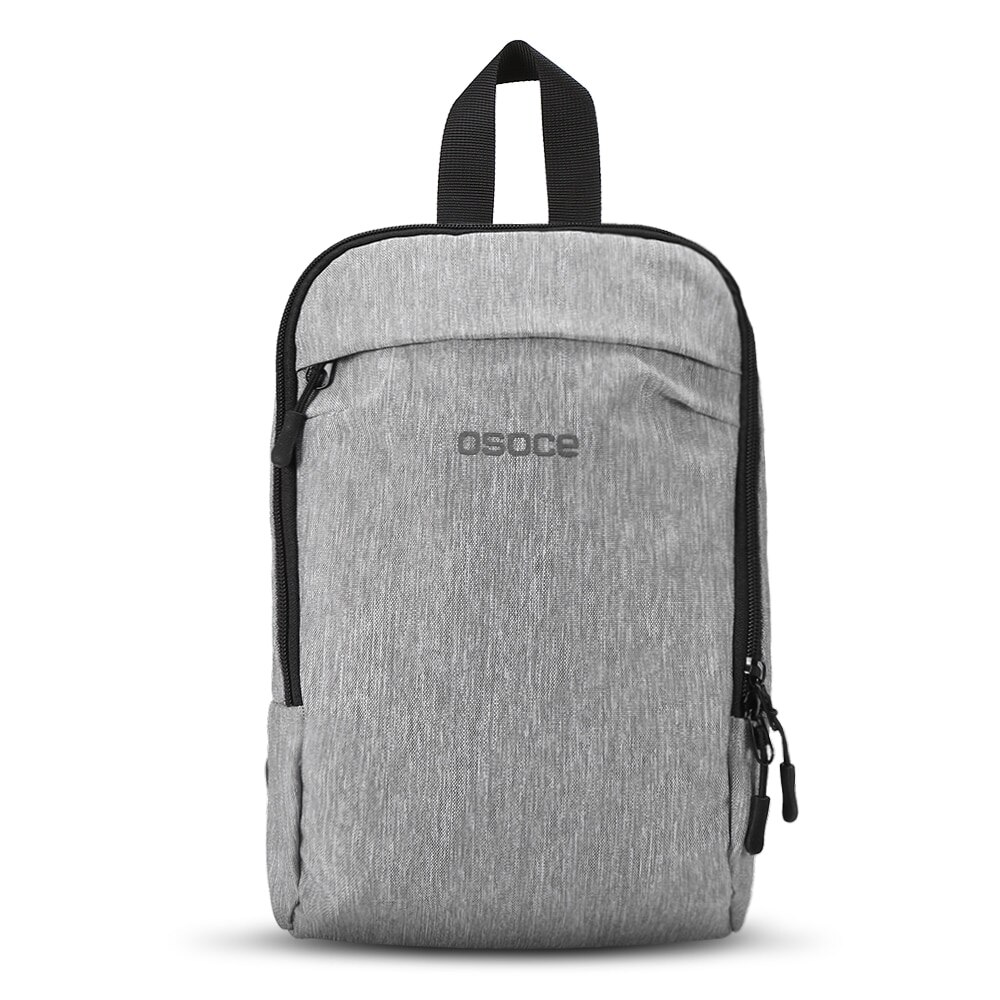 5l waterdichte heren dames casual schoudertas anti-diefstal veiligheidstas borsttas ruime crossbody rugzak sporttas: Lichtgrijs