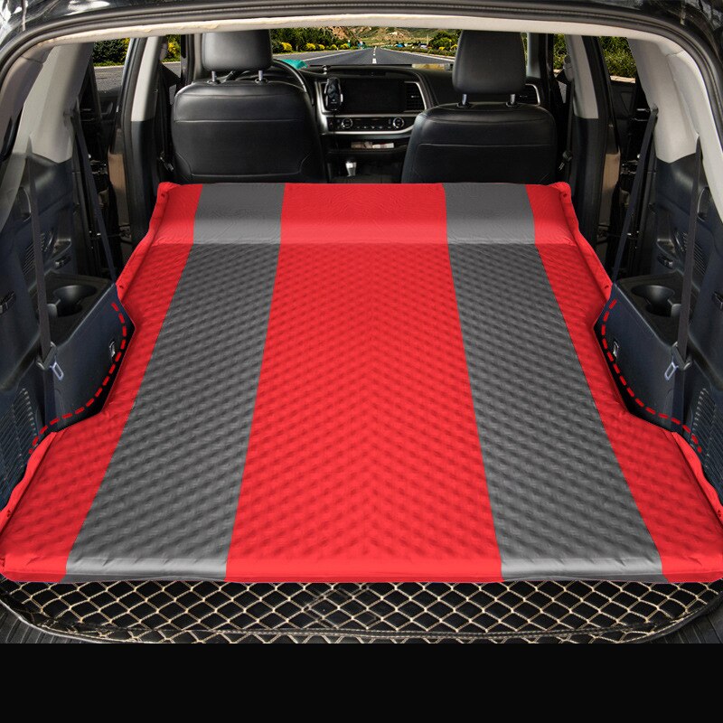 Car Automatic Inflatable Bed SUV Trunk Mattress Travel Sleeping Bed Universal Air Bed Camping Equipment Car Accessories: Red