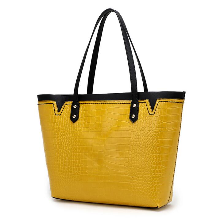 Vrouwelijke Broodjes Moeder Mummie Zak Tote Kleur Snake Snake Schoudertas Mode Tassen Voor Vrouwen LS14: yellow