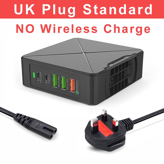 75W chargeur USB PD Type C chargeur rapide pour iPhone 8 X XR Qi chargeur sans fil pour Samsung téléphone portable QC 3.0 chargeur mural rapide