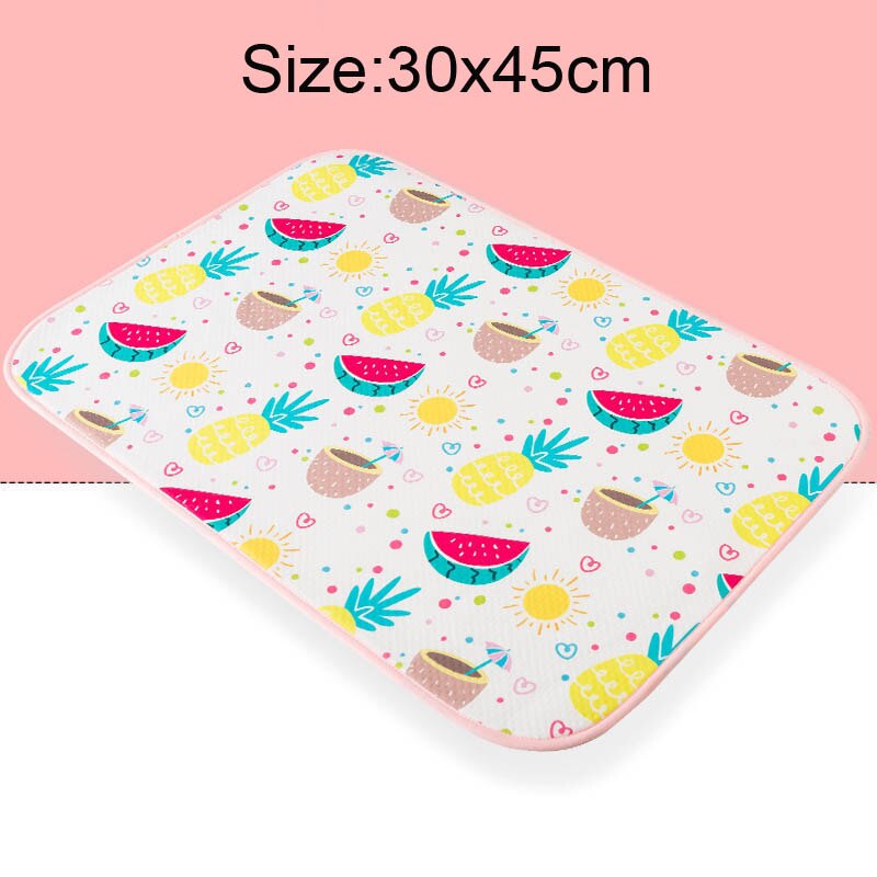 Baby Diaper Changing Pads Stroller Mat Reusable Baby Pram Mattress Newborn Waterproof Sheet: A(30x45cm)