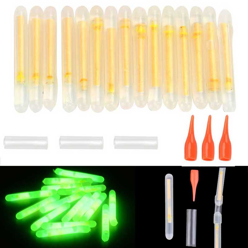 Nieuw 15 Pcs Mini 4.5X36 Mm Glow Vissen Vis Tl Lightstick Licht Nacht Float Rod Lichten Dark Sticks