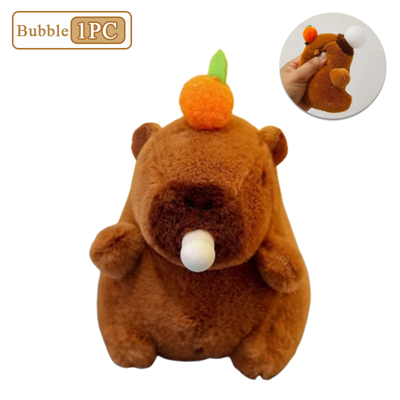 Porte-clés en peluche kaki, queue de vol, Capybara, mignon, poupée en peluche, jouet, pendentif pour sac d'école, , 1 à 20 pièces: jaune clair