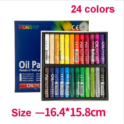 12/24/36 Colors Soft Oil Pastels Non-Toxic Crayon Oil Painting Stick Kids Student Pastel Pencils for Drawing Supplies: 24 colors