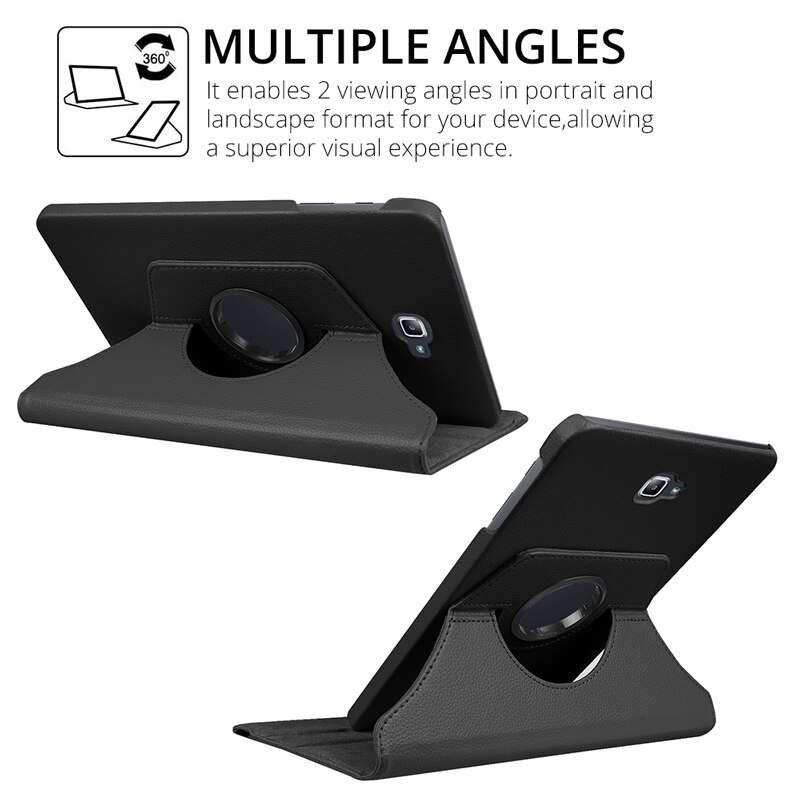 360 obrotowa obudowa dla Samsung Galaxy Tab A 10.1 2016 przypadku T580 T585 SM-T580 SM-T585 obudowa z podstawką tablet ze skóry pu Funda Coque