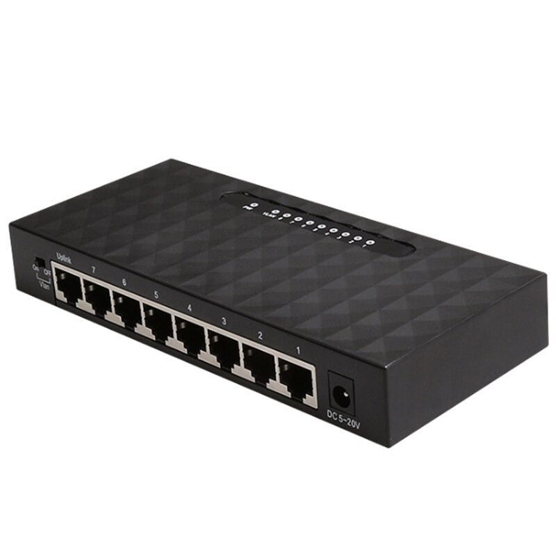 8 Hafen Gigabit schalten Ethernet Netzwerk schalten Clever Vlan Netzwerk Schalter Lan Hub Voll-Oder Halb Duplex Austausch