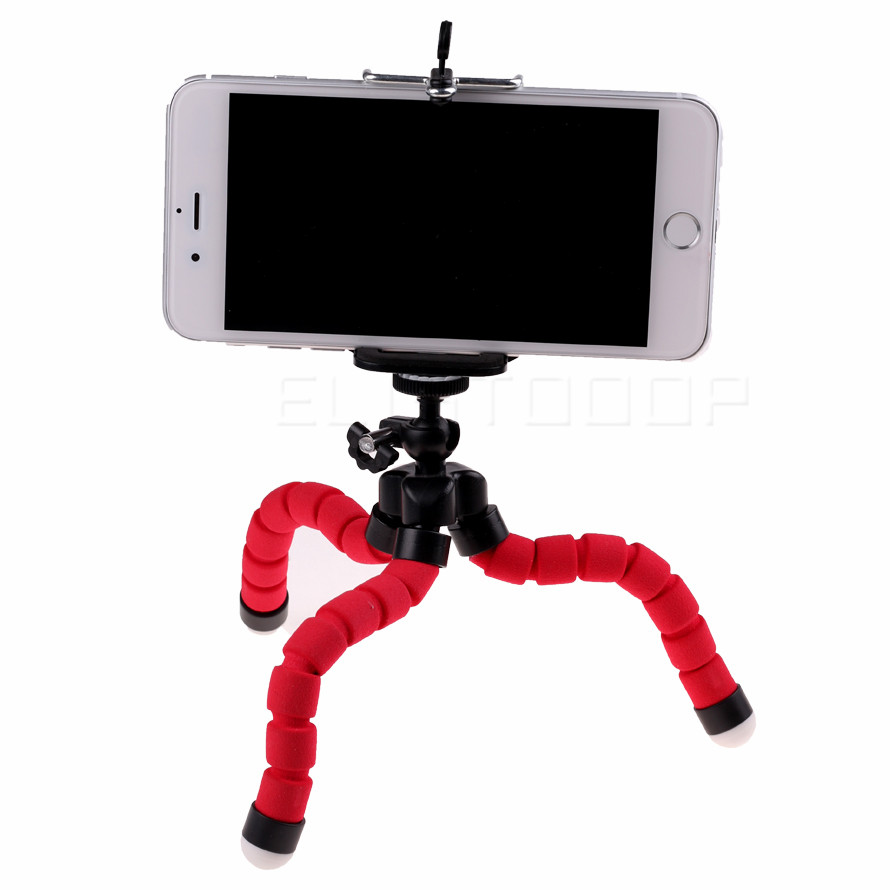 Stativ til smartphone mini fleksibel blæksprutte stativ til iphone samsung xiaomi huawei mobiltelefon selfie remote stick telefon klip
