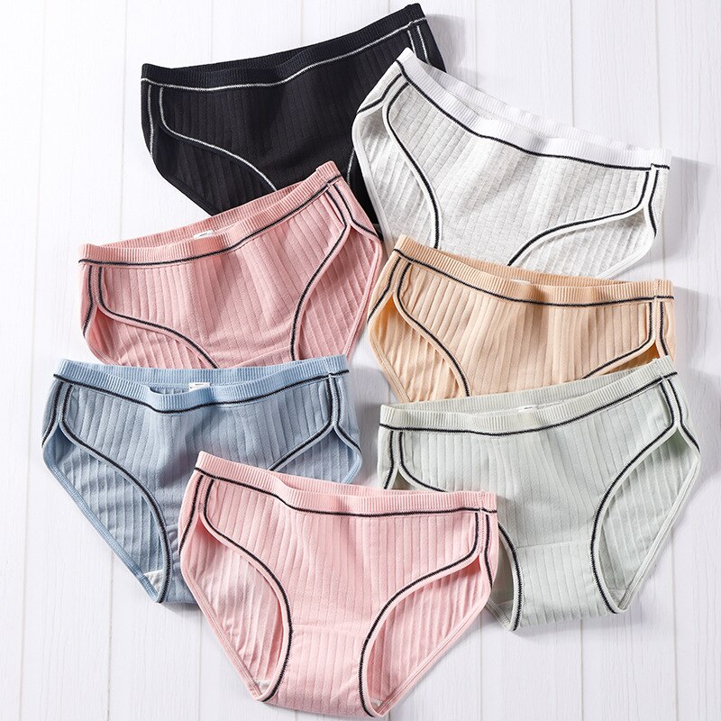 7 pcs/lot women cotton panties comfort underwear sexy underpants set briefs for women knickers lingerie Intimates