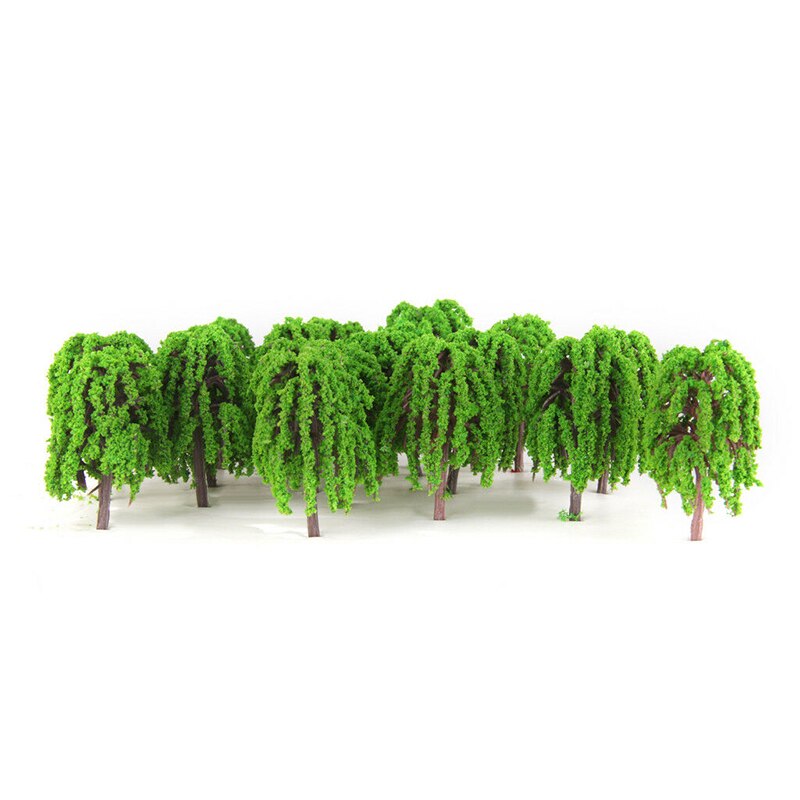 Display Model Tree Home Decoration 25pcs Plastic Resin Green 3D Landscape Layout
