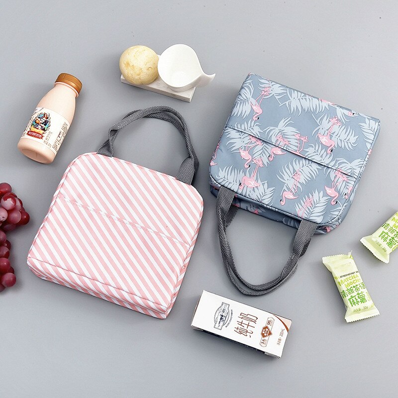 Functionele Patroon Cooler Lunchbox Draagbare Geïsoleerde Canvas Lunch Tas Handtas Thermische Voedsel Picknick Lunch Tassen Voor Vrouwen Kids