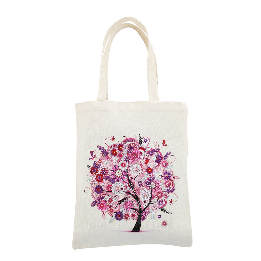 Diamant Schilderen Tote Bag Herbruikbare Duurzaam Diy Diamant Art Handtas Opvouwbare Opbergtas Kruissteek Borduren Kit Art Craft: 1PCS-C