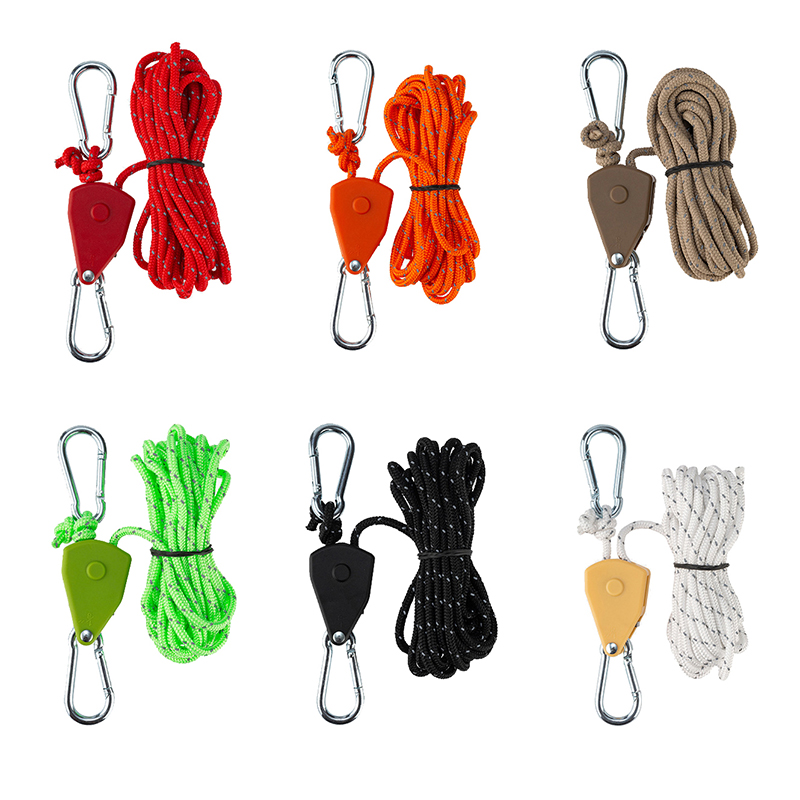 Verstelbare Katrolhaak Camping Tent Vastbinden Touw Spanner Ratel Hangers Luifel Touw Haak Luifel Gesp