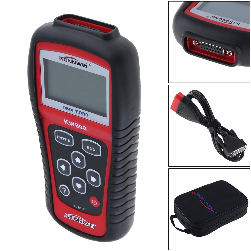 KW808 automatic intelligent 12V car fault diagnosis instrument detection decoder scanner car code reader tool battery detector