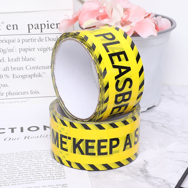 48mm*25mm advarsel isolasjonsbånd fare forsiktighetsbarriere minne bånd diy klistremerke