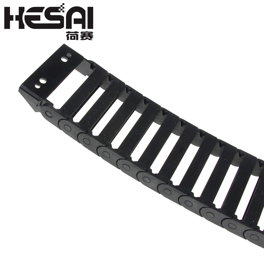 10 x 40mm 10*40mm L1000mm Cable Drag Chain Wire Carrier with End Connectors for CNC Router Machine Tools
