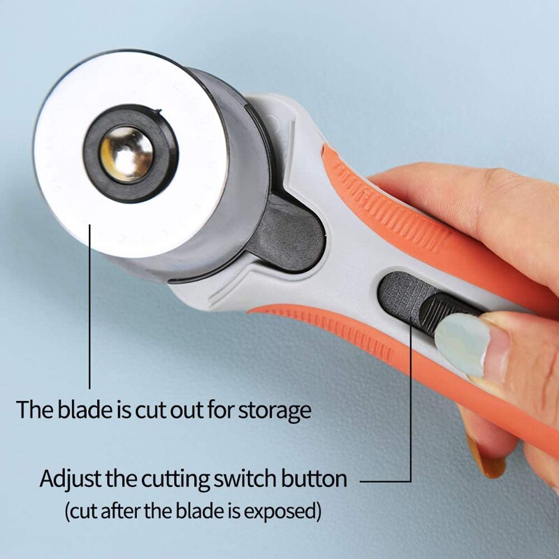 LMDZ 45mm Rotary Cutter Fabric Rotary Cutter Ergonomic Sewing Craft Cutting Tool for Crafting Sewing Quilting Sharp and Durable
