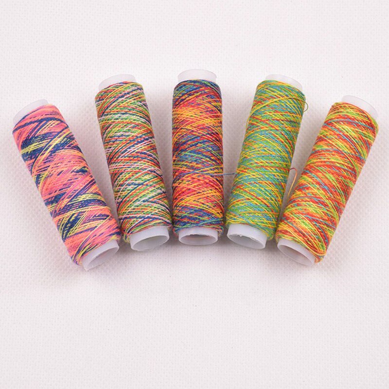 5PCS Sewing Machine Threads Overlocking String Polyester Colorful All Purpose