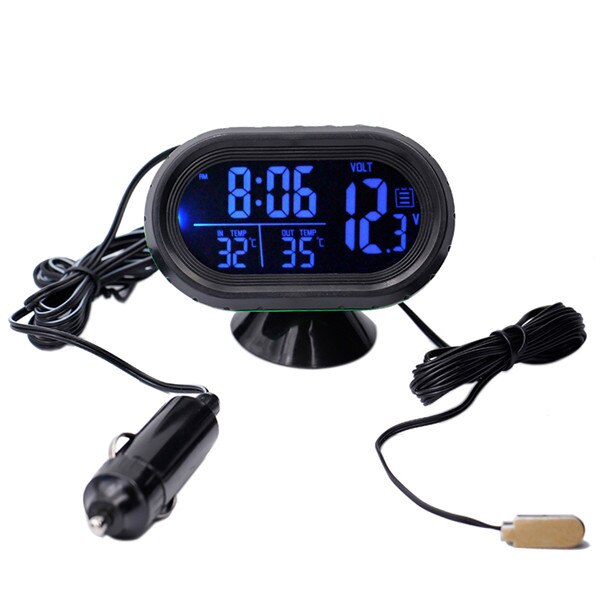 12v Auto Clock Digital 12V / 24V Auto Clock Freeze Thermometer Vo... – Grandado